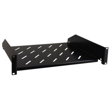 PULSAR σταθερό ράφι 19″ RAPD600, για rack βάθους 600mm, 2U, μαύρο