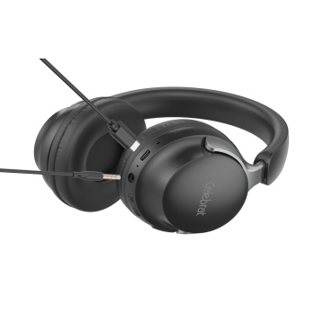 CELEBRAT headphones A40, ασύρματα & ενσύρματα, 40mm, 250mAh, μαύρα