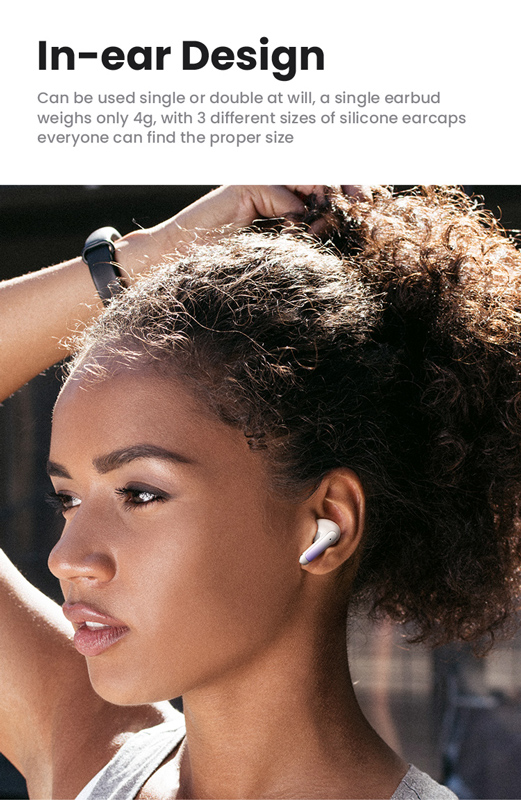 USAMS earphones με θήκη φόρτισης US-XD19, TWS, ENC, Φ13mm, μαύρα - Image 4