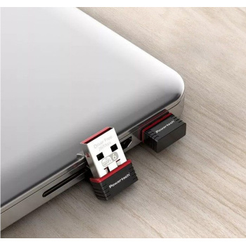 POWERTECH ασύρματος USB αντάπτορας δικτύου PT-1383, 300Mbps WiFi 6