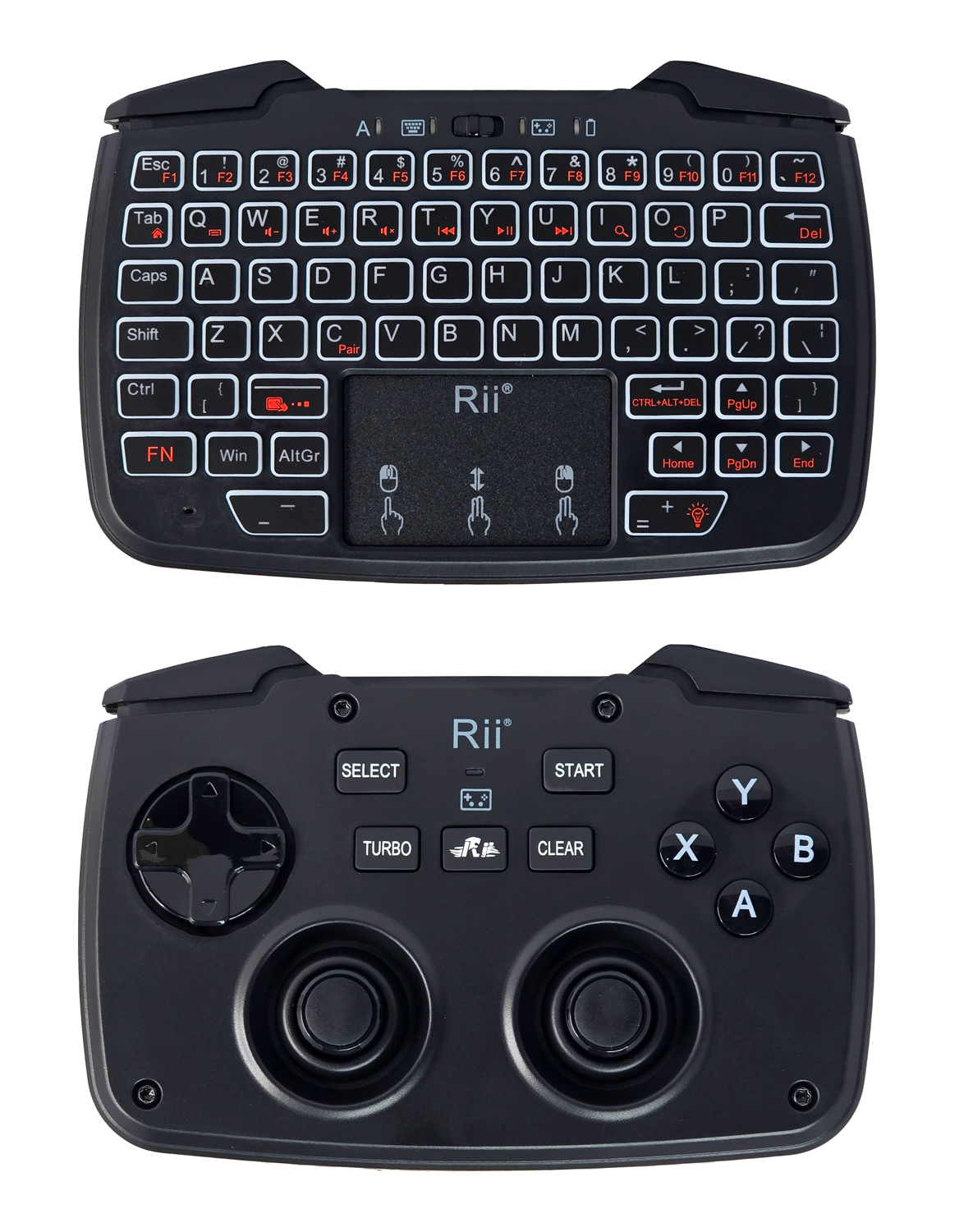 RIITEK ασύρματο gamepad & πληκτρολόγιο RK707, backlit, 2.4GHz, μαύρο