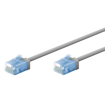 GOOBAY καλώδιο δικτύου 74227, CAT 6A U/UTP, slim, copper, 500MHz, 10m, γκρι