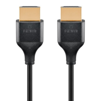 GOOBAY καλώδιο HDMI 75295 με Ethernet, slim, 4K/60Hz, 18 Gbps, 3m, μαύρο