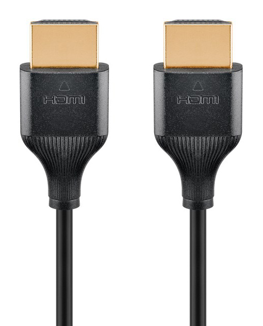 GOOBAY καλώδιο HDMI 75295 με Ethernet, slim, 4K/60Hz, 18 Gbps, 3m, μαύρο - Image 2
