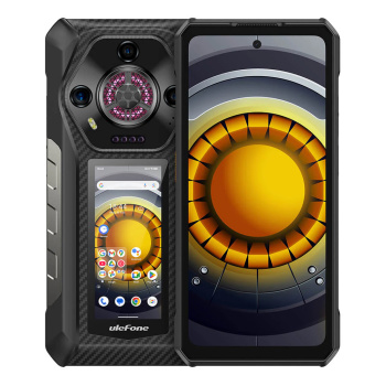 ULEFONE smartphone Armor 30 Pro, 6.95″ & 3.4″, 16/512GB, 5G, 12800mAh, IP68/IP69K, μαύρο