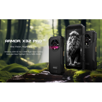ULEFONE smartphone Armor X32 Pro, 5.65″, 8/256GB, 5G, 5500mAh, IP68/IP69K, μαύρο