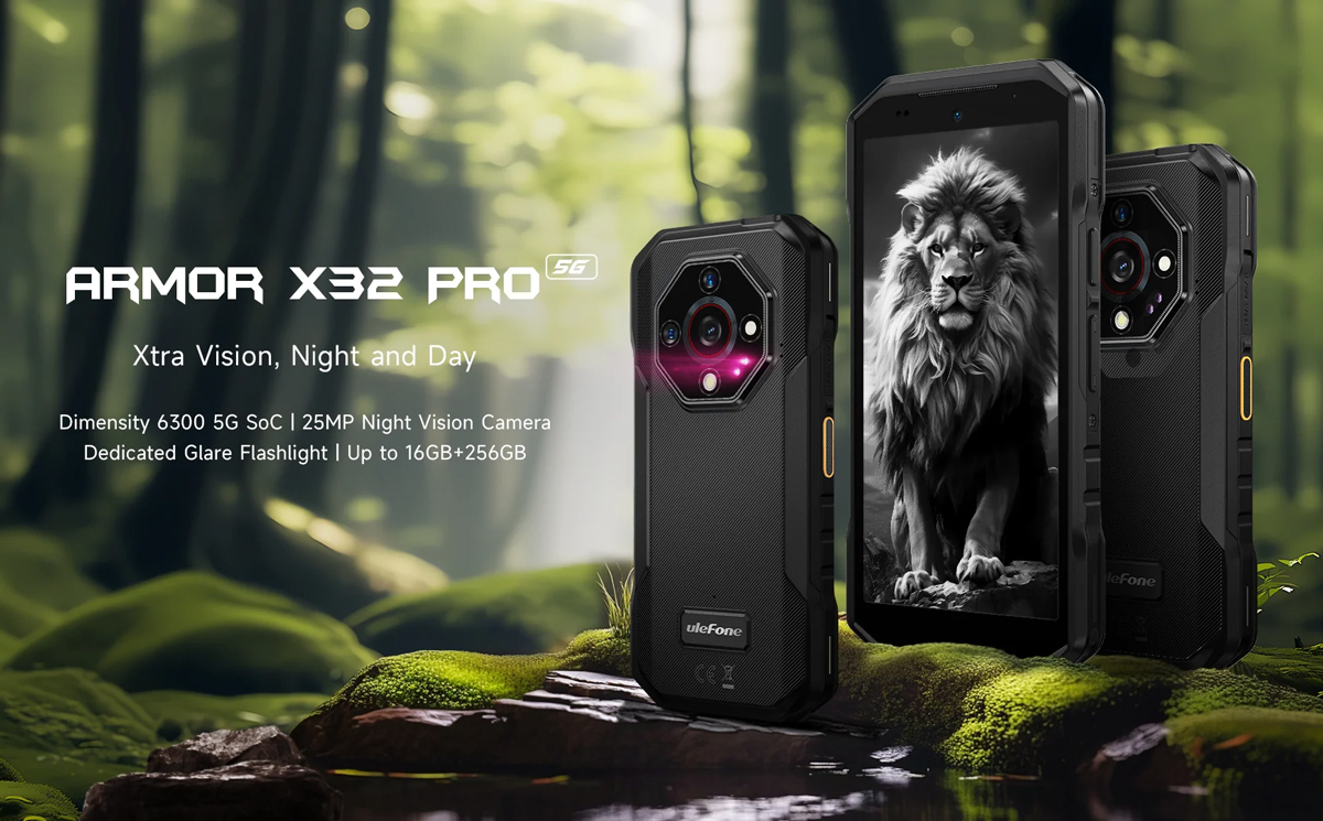 ULEFONE smartphone Armor X32 Pro, 5.65", 8/256GB, 5G, 5500mAh, IP68/IP69K, μαύρο - Image 2
