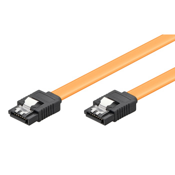 POWERTECH Καλώδιο SATA III 7-pin σε 7-pin CAB-W024, Metal Clip, 0.4m