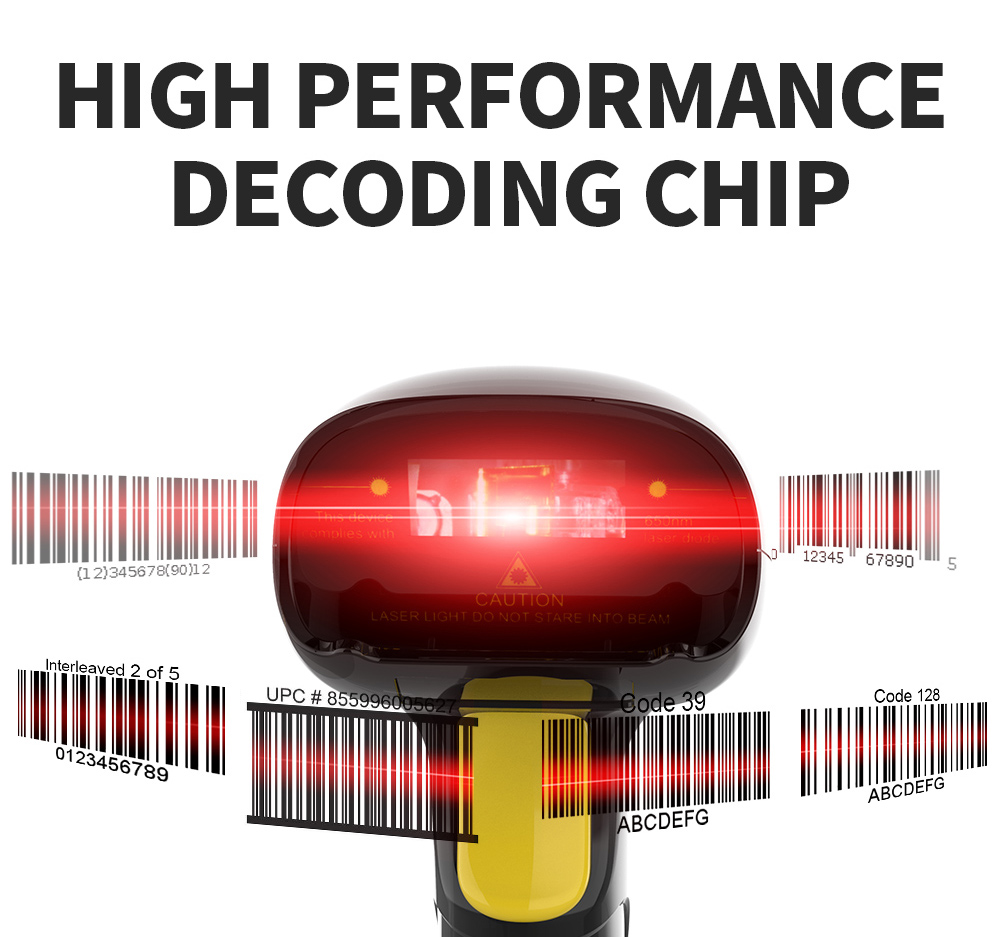 GTCODESTAR barcode scanner X-620F, 1D, ενσύρματο & ασύρματο, 800mAh, μαύρο - Image 3