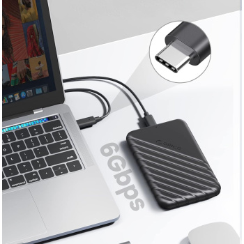 ORICO θήκη για 2.5″ SATA HDD/SSD 25PW1C-C3, 5Gbps, μαύρη