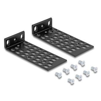 DELOCK σετ βάσεις τοποθέτησης για rack 67281, μαύρο, 2τμχ