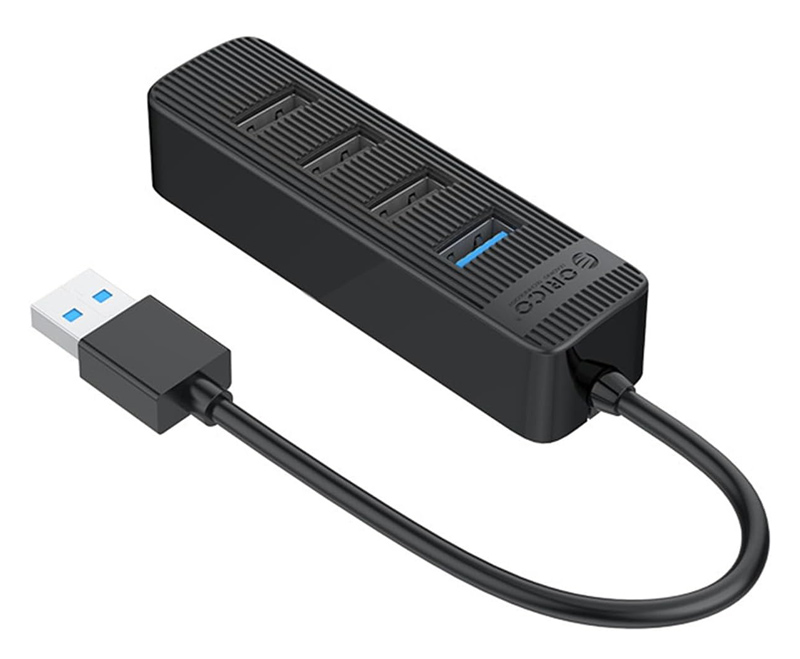 ORICO USB hub TWU32-4A, 4x θυρών, USB 3.0, 5Gbps, USB σύνδεση, μαύρο - Image 4