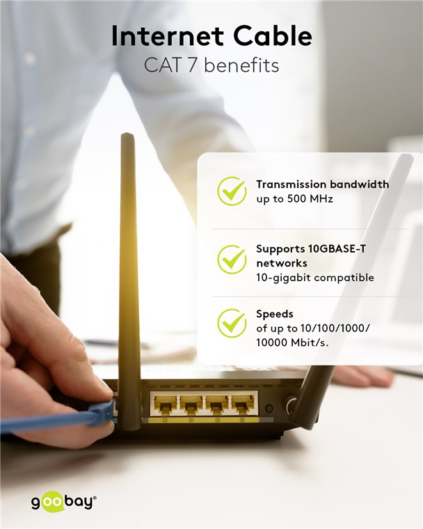 GOOBAY καλώδιο δικτύου 91603, CAT 7 S/FTP, copper, 500MHz, 2m, γκρι - Image 5