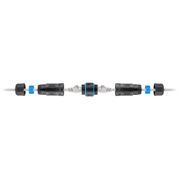 POWERTECH αδιάβροχος σύνδεσμος RJ45 CAB-N427, CAT 6, IP68, μαύρος