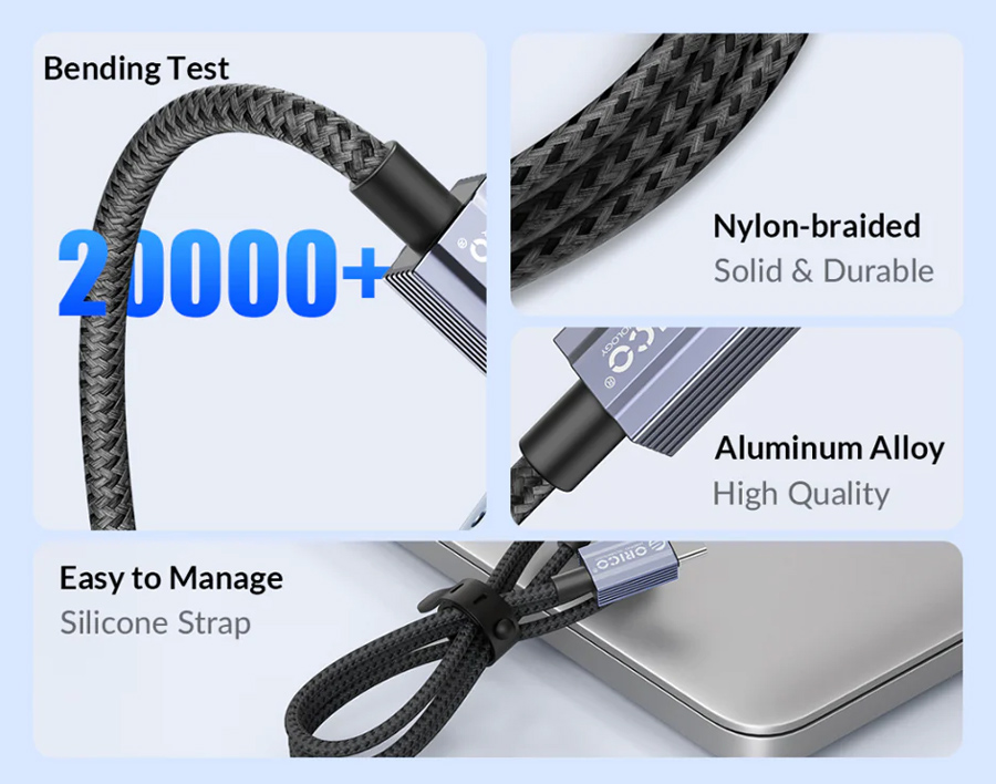 ORICO καλώδιο Lightning σε USB GQA12, 2.4A, 480Mbps, 1m, μαύρο - Image 3