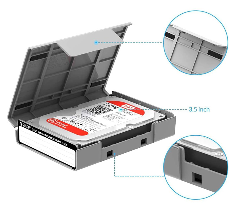 ORICO θήκη προστασίας για 3.5" HDD PHP35-V1, γκρι - Image 3