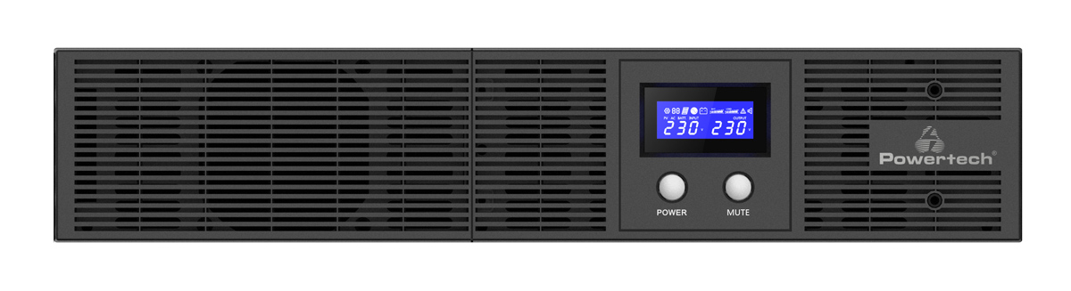 POWERTECH UPS Line Interactive PT-1409 για rack 2U, με οθόνη, 3000VA/2100W, 8x DC output - Image 3