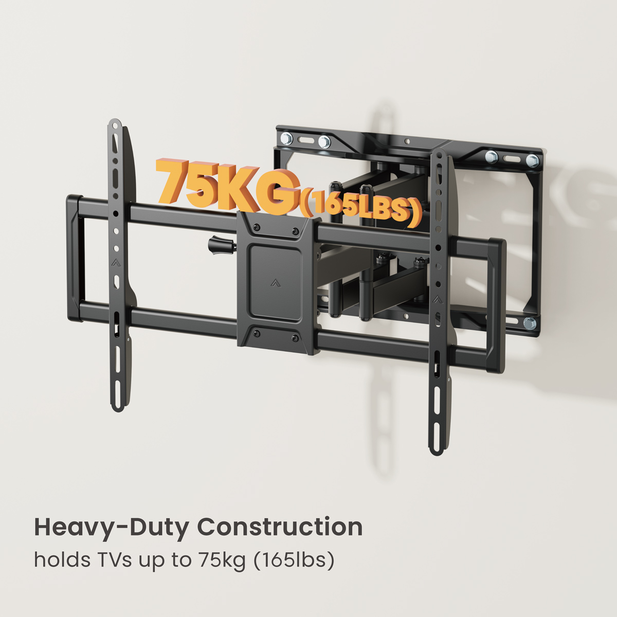 POWERTECH επιτοίχια βάση τηλεόρασης PT-1423, 37-90", 75kg, heavy duty, full motion - Image 3