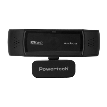 POWERTECH web camera PT-1428, 5MP, 2K QHD, αυτόματη εστίαση, 1.5m, μαύρη