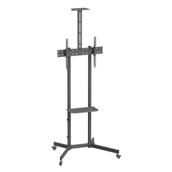 BRATECK βάση τηλεόρασης δαπέδου T1042T, 37-70″, έως 45kg, με ράφια & ροδάκια