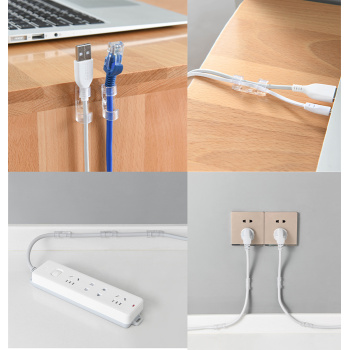 POWERTECH οργανωτής καλωδίων TIES-031, 3.3×1.3×1.2cm, διαφανές, 12τμχ