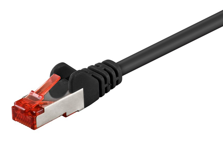 GOOBAY καλώδιο δικτύου 68687, CAT 6A S/FTP, 250MHz, copper, 0.5m, μαύρο