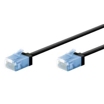 GOOBAY καλώδιο δικτύου 74241, CAT 6A U/UTP, slim, copper, 500MHz, 10m, μαύρο