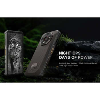 ULEFONE smartphone Armor X16, 6.56″, 6/128GB, 10360mAh, IP68/IP69K/MIL-STD-810H, μαύρο