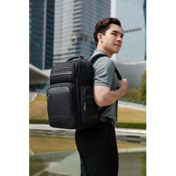 ARCTIC HUNTER τσάντα πλάτης B00492-1 με θήκη laptop 15.6″, 22L, μαύρη