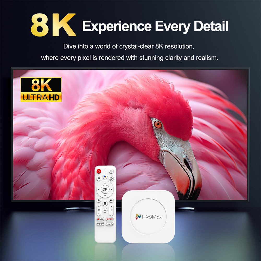 H96 MAX TV Box M1 Plus, 8K, 2/16GB, WiFi 6, Bluetooth, Android 14 - Image 2