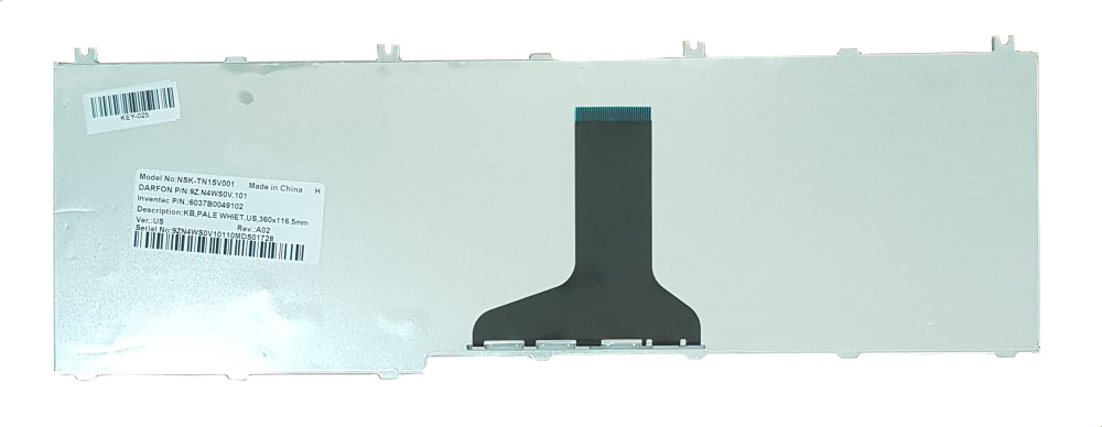Πληκτρολόγιο για Toshiba Satellite Pro C650/C660/L650/L670, US, λευκό - Image 2