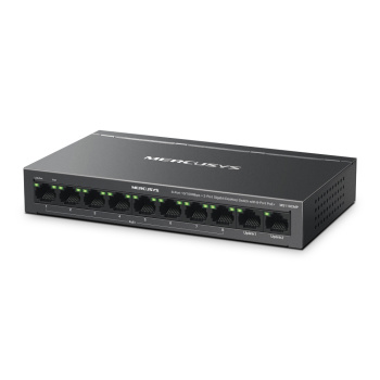 MERCUSYS Desktop Switch MS110CMP, 8x 10/100Mbps PoE+, 2x Gigabit, Ver. 1.0