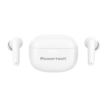 POWERTECH earphones με θήκη φόρτισης PT-1432, True Wireless, 35/300mAh, μαύρα