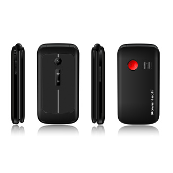 POWERTECH κινητό τηλέφωνο Sentry 2.8, 2.8″, dual SIM, πλήκτρο SOS, μαύρο