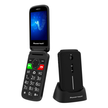 POWERTECH κινητό τηλέφωνο Sentry 2.8, 2.8″, dual SIM, πλήκτρο SOS, μαύρο