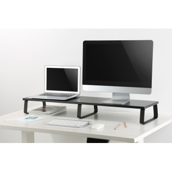 BRATECK επιτραπέζια βάση για 2x οθόνες/laptop STB-112, 13-32″, έως 20kg, μαύρη