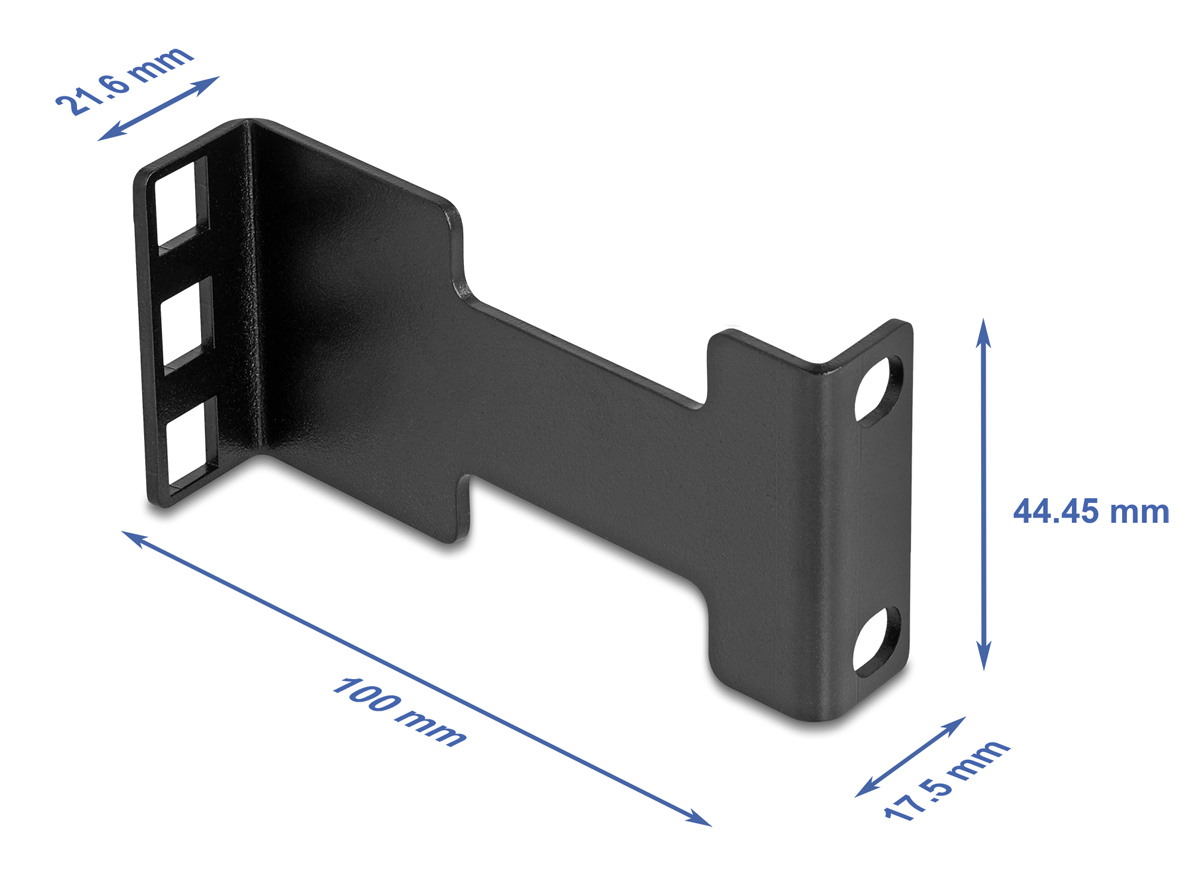 DELOCK αντάπτορας επέκτασης βάθους για rack 67272, έως 10cm, 1U, μαύρο - Image 3