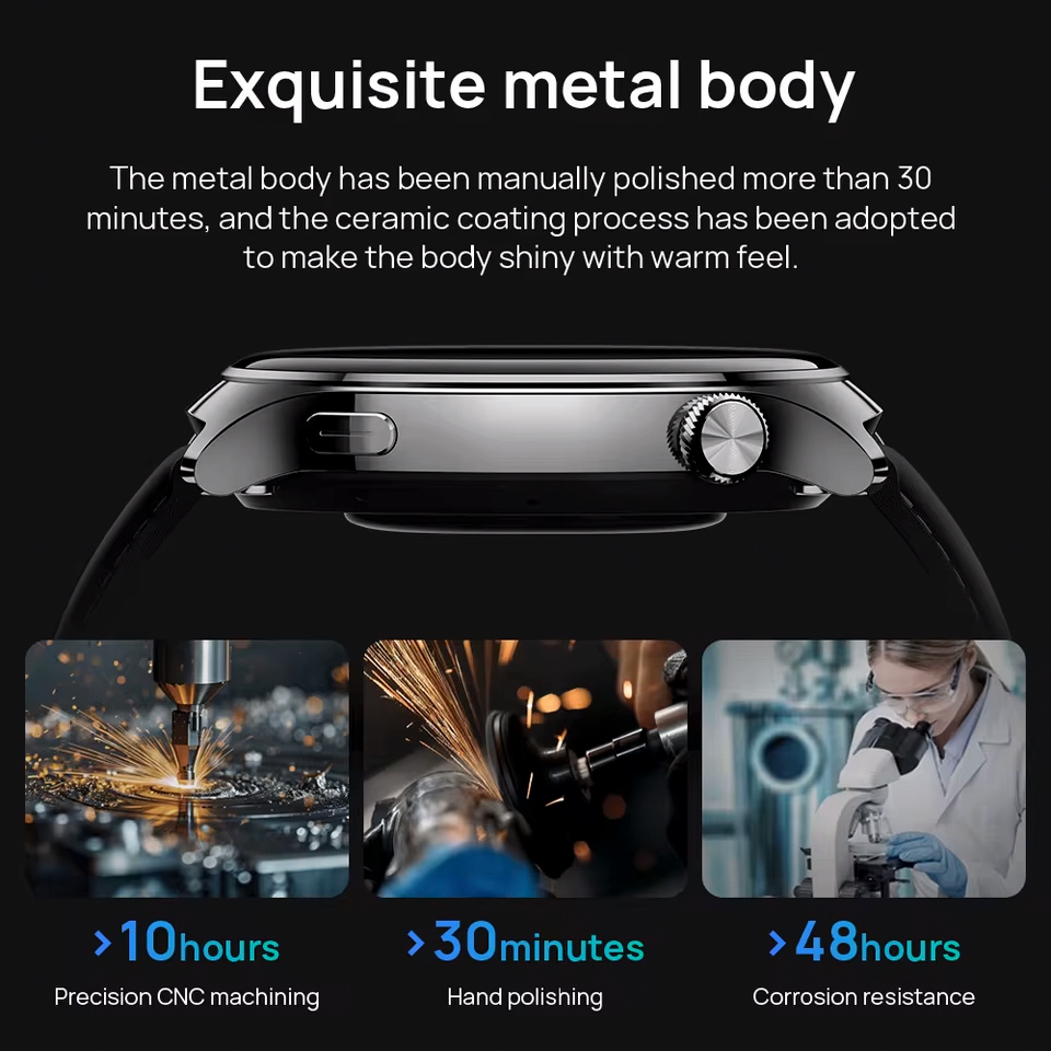 MIBRO smartwatch Lite 3 Pro με 2x λουράκια, heart rate, 1.32" AMOLED, GPS, 5 ATM, γκρι/καφέ - Image 5