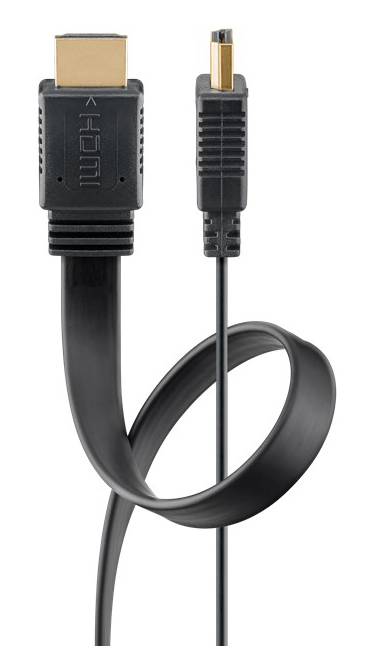 GOOBAY καλώδιο HDMI 77133 με Ethernet, flat, 8K/60Hz, 48 Gbps, 1m, μαύρο - Image 4
