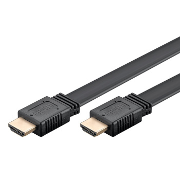 GOOBAY καλώδιο HDMI 77133 με Ethernet, flat, 8K/60Hz, 48 Gbps, 1m, μαύρο