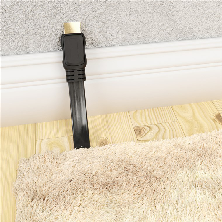 GOOBAY καλώδιο HDMI 77135 με Ethernet, flat, 8K/60Hz, 48 Gbps, 2m, μαύρο - Image 3