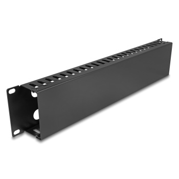 DELOCK cable management 81559 για rack 19″/2U, μεταλλικό, μαύρο