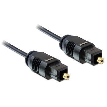 DELOCK καλώδιο ήχου Toslink 82880, gold plated, 2.2 mm, 2m, μαύρο