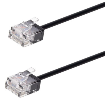 POWERTECH καλώδιο δικτύου CAB-N435, Cat 6A U/UTP, ultra slim, copper, 500MHz, 7.5m, μαύρο