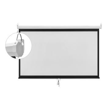 BRATECK οθόνη προβολής projector τοίχου/οροφής ESBA100, 221x124cm, 16:9/100″, πτυσσόμενη