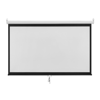 BRATECK οθόνη προβολής projector τοίχου/οροφής ESBA100, 221x124cm, 16:9/100″, πτυσσόμενη