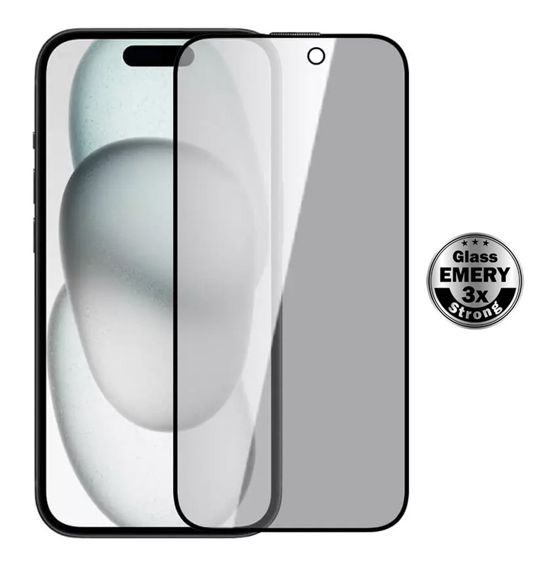 POWERTECH tempered glass Emery Private 5D TGC-0773 για iPhone 15 Plus, full glue