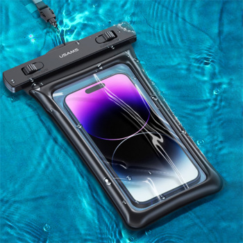 USAMS αδιάβροχη θήκη smartphone US-YD011, έως 7″, IPX8, λευκή