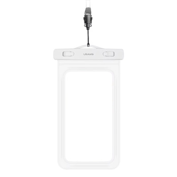 USAMS αδιάβροχη θήκη smartphone US-YD011, έως 7″, IPX8, λευκή