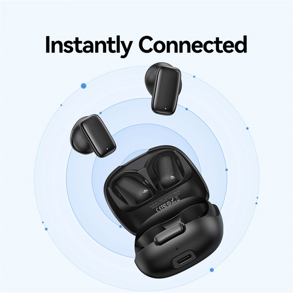 USAMS earphones με θήκη φόρτισης ID25, TWS, Φ13mm, 30/230mAh, λευκά - Image 3